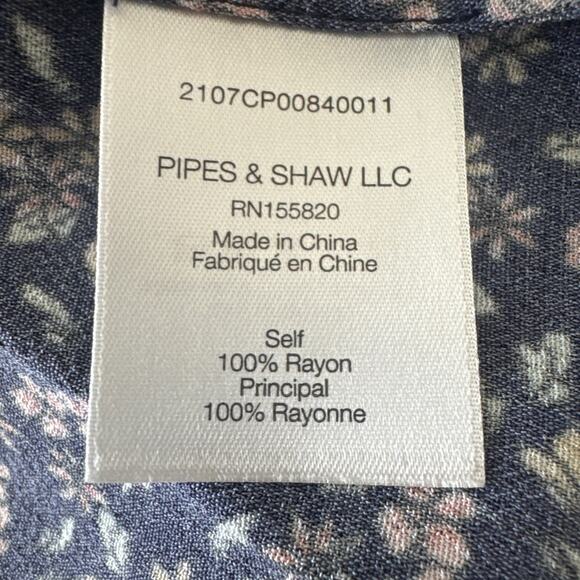 VERONICA BEARD Betta floral blouse Green Purple Size 0 NWT - Picture 11 of 16